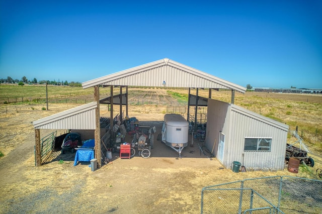 3377 N Bryan Ave, Fresno, CA 93723 - view of outbuilding featuring a view of countryside and a carport