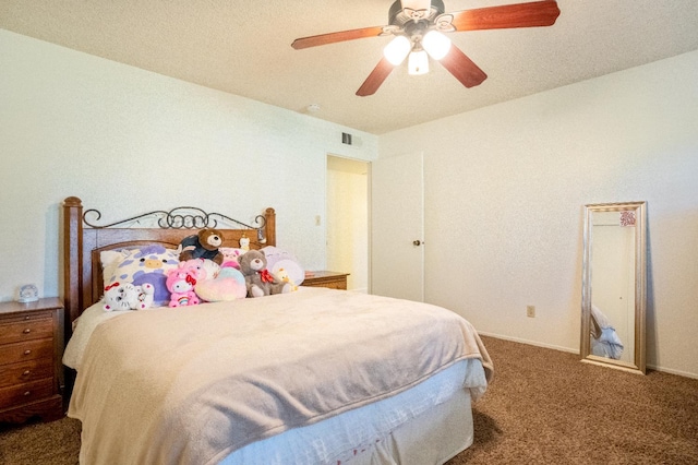 6372 N Benedict Ave, Fresno, CA 93711 - bedroom featuring carpet and ceiling fan