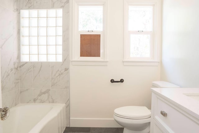 4119 Arden Dr S, Fresno, CA 93703 - full bath with vanity, plenty of natural light, and bathtub / shower combination