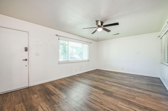 1821 W Lansing Way, Fresno, CA 93705 - spare room with a ceiling fan and wood finished floors