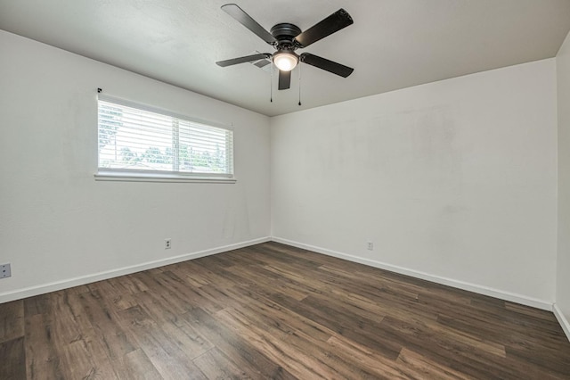 1821 W Lansing Way, Fresno, CA 93705 - spare room featuring dark wood-style floors and a ceiling fan