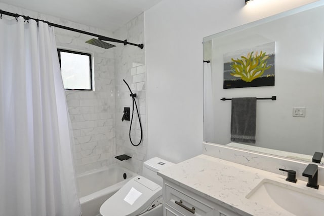 25190 Elwood Rd, Sanger, CA 93657 - bathroom featuring vanity and shower / bath combo