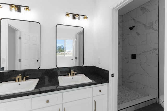 36950 Pauline Ave, Madera, CA 93636 - full bathroom featuring double vanity and a stall shower