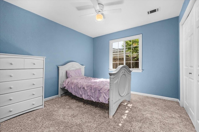 1440 E Fountain Way, Fresno, CA 93704 - carpeted bedroom featuring a closet and ceiling fan