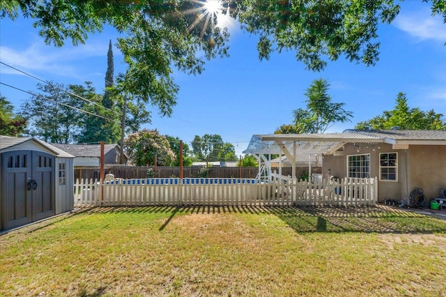 1440 E Fountain Way, Fresno, CA 93704 - fenced backyard with a shed