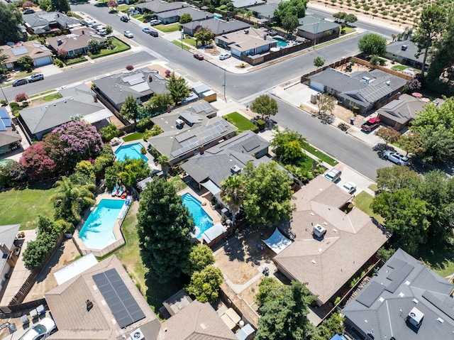 2344 E Menlo Ave, Fresno, CA 93710 - aerial perspective of suburban area featuring a pool area