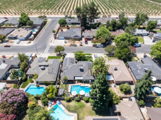 2344 E Menlo Ave, Fresno, CA 93710 - overview of rural landscape with nearby suburban area and property boundaries highlighted