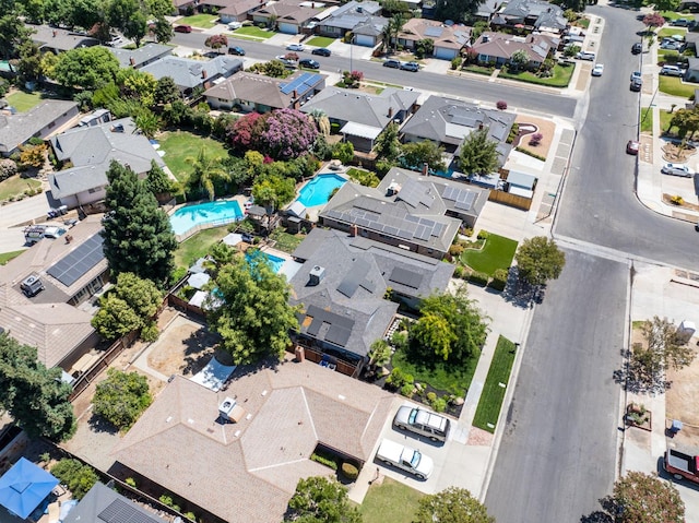 2344 E Menlo Ave, Fresno, CA 93710 - aerial perspective of suburban area with a pool area