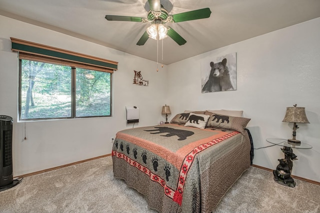 40904 Mill Run Ln Unit 60, Shaver Lake, CA 93664 - carpeted bedroom featuring baseboards and ceiling fan