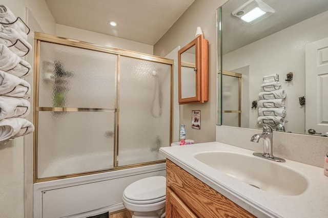 40904 Mill Run Ln Unit 60, Shaver Lake, CA 93664 - bathroom featuring vanity and combined bath / shower with glass door