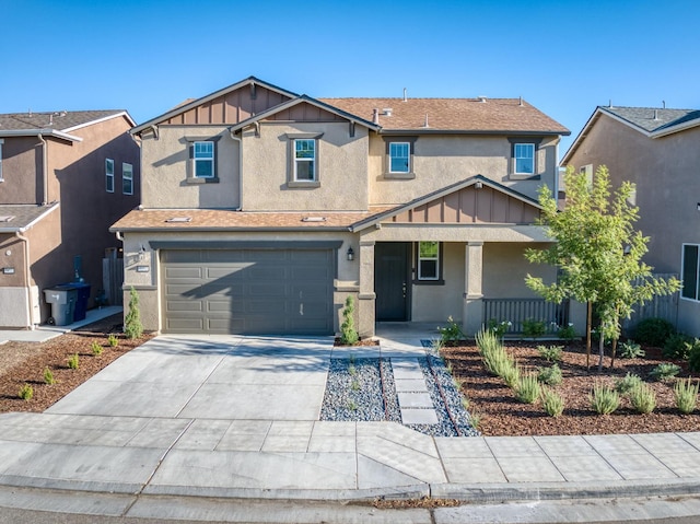 7393 E Michigan Ave, Fresno, CA 93737 - craftsman-style home with a porch, board and batten siding, and stucco siding