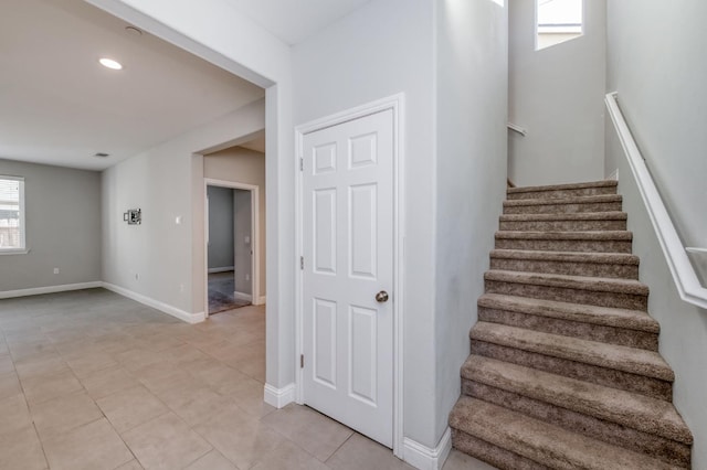 7393 E Michigan Ave, Fresno, CA 93737 - stairs featuring tile patterned flooring and recessed lighting