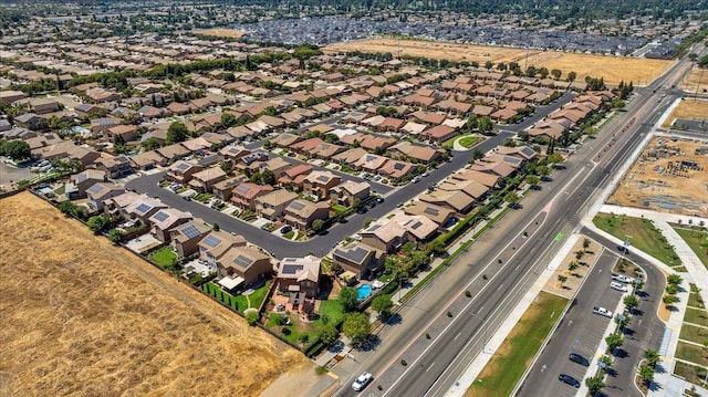 2481 S Via Versilia Dr, Fresno, CA 93727 - aerial view of property's location with nearby suburban area
