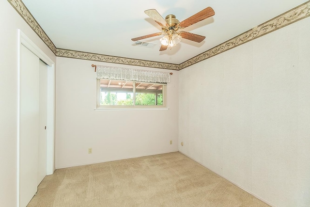 10465 E Herndon Ave, Clovis, CA 93619 - unfurnished bedroom featuring carpet, a closet, and ceiling fan