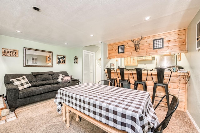40748 Mill Run Ln Unit 5, Shaver Lake, CA 93664 - carpeted dining space with recessed lighting and a textured ceiling