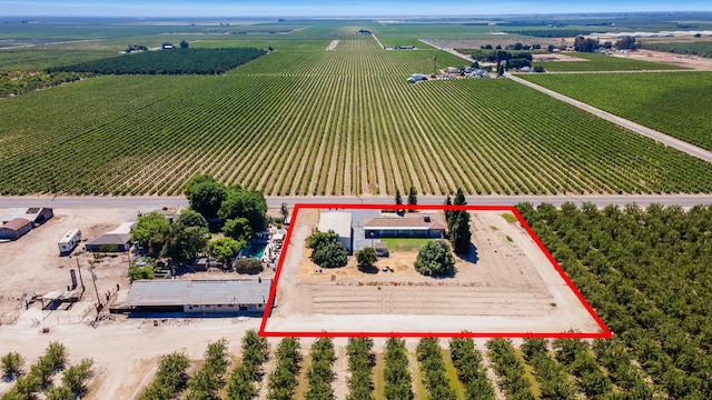 570 S Lassen Ave, Kerman, CA 93630 - view of rural area with farmland and property boundaries highlighted