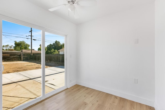 3486 E Lamona Ave, Fresno, CA 93703 - unfurnished room with light wood-type flooring and ceiling fan