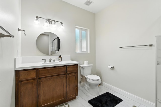 135 N Park Dr, Madera, CA 93637 - bathroom with vanity and marble finish flooring