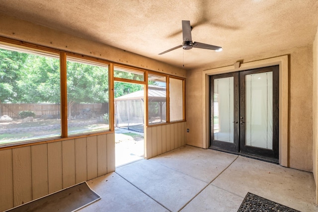 135 N Park Dr, Madera, CA 93637 - unfurnished sunroom with french doors