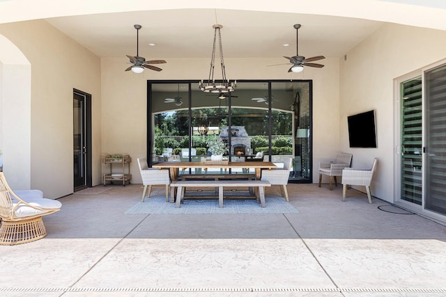 2706 Trenton Ave, Clovis, CA 93619 - view of patio with ceiling fan and outdoor dining space