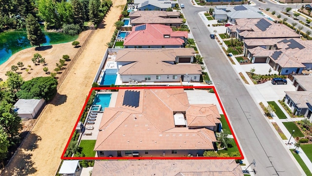 2706 Trenton Ave, Clovis, CA 93619 - aerial perspective of suburban area with property parcel outlined
