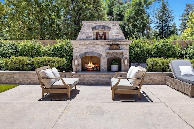 2706 Trenton Ave, Clovis, CA 93619 - view of patio / terrace featuring an outdoor stone fireplace