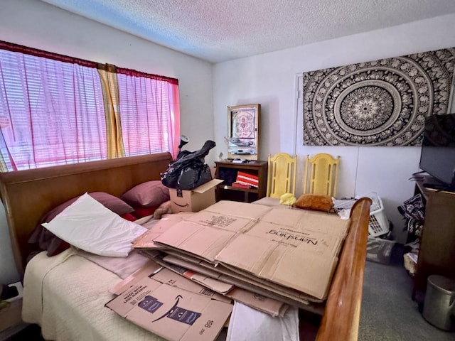 7637 Nixos Way, Sacramento, CA 95823 - bedroom featuring a textured ceiling and carpet flooring