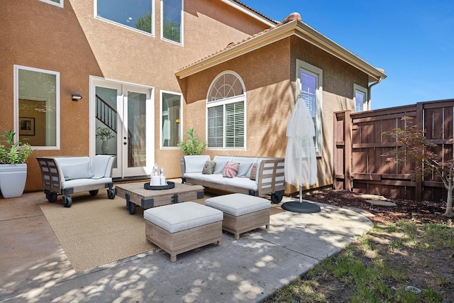 4160 N Creekbend, Clovis, CA 93619 - view of patio / terrace featuring an outdoor living space