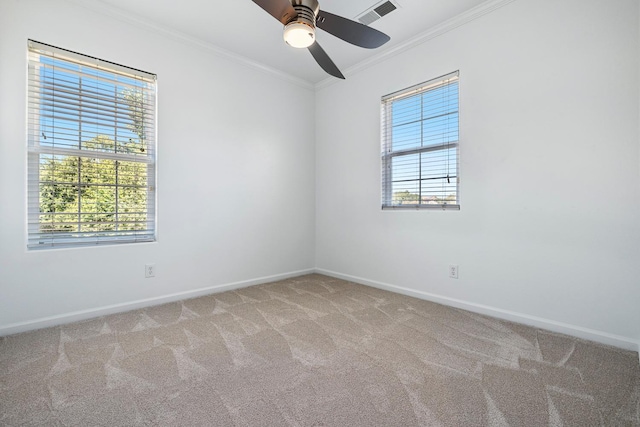 4160 N Creekbend, Clovis, CA 93619 - carpeted spare room with ornamental molding and ceiling fan
