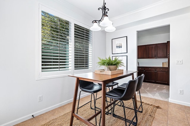 4160 N Creekbend, Clovis, CA 93619 - dining room featuring light tile patterned flooring and crown molding