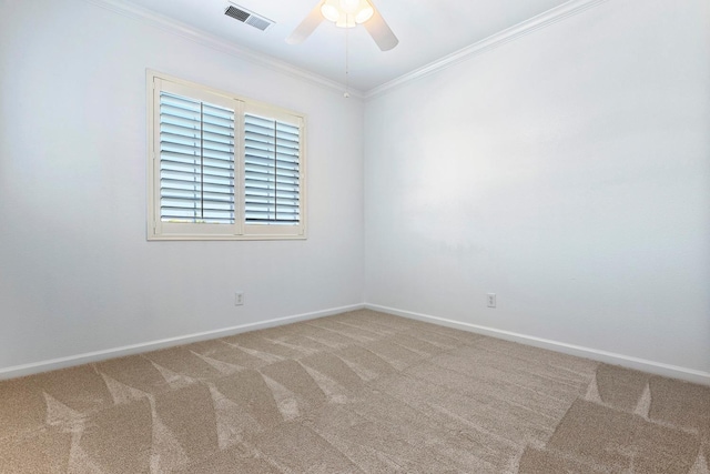 4160 N Creekbend, Clovis, CA 93619 - spare room featuring light carpet, ornamental molding, and ceiling fan