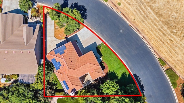 4160 N Creekbend, Clovis, CA 93619 - aerial view of property's location with property parcel outlined