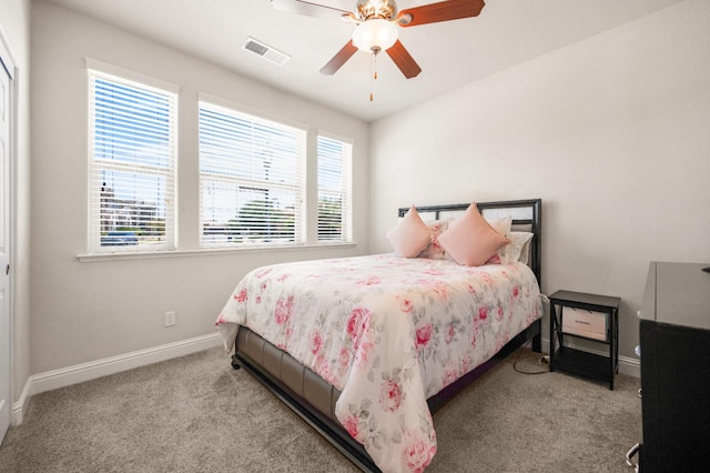 1728 E Green Sage Ave, Fresno, CA 93730 - carpeted bedroom with baseboards and ceiling fan