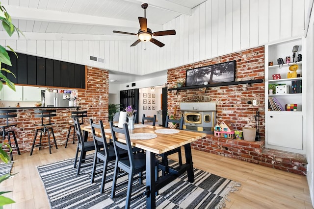 4678 N Thorne Ave, Fresno, CA 93704 - dining room with a ceiling fan and hardwood / wood-style flooring