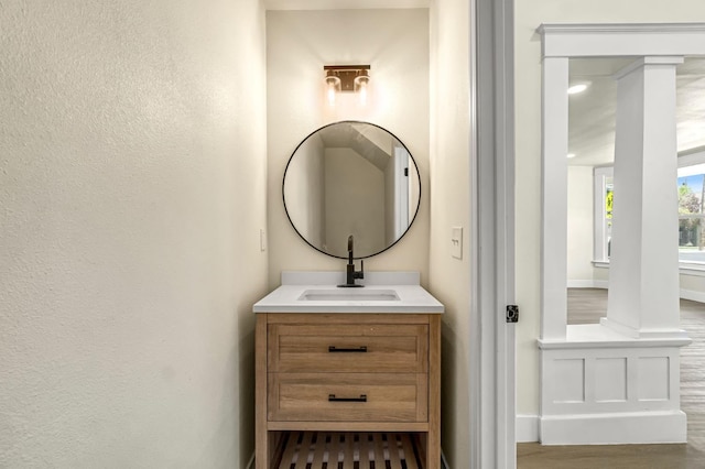 2643 B St, Selma, CA 93662 - bathroom with vanity and wood finished floors