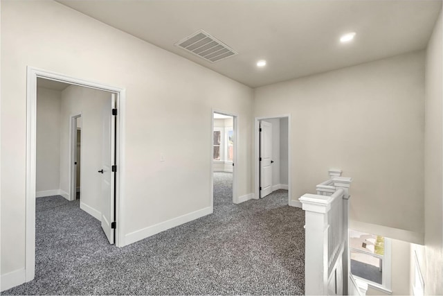 2643 B St, Selma, CA 93662 - hall featuring an upstairs landing, carpet flooring, and recessed lighting