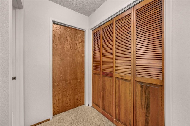 835 E Ashcroft Ave, Fresno, CA 93704 - corridor featuring carpet flooring and a textured ceiling