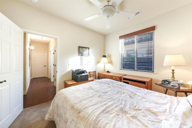 11319 N Via Napoli Dr, Fresno, CA 93730 - bedroom with carpet and a ceiling fan