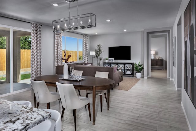 4553 Griffith Ave, Clovis, CA 93619 - dining space with a chandelier and recessed lighting