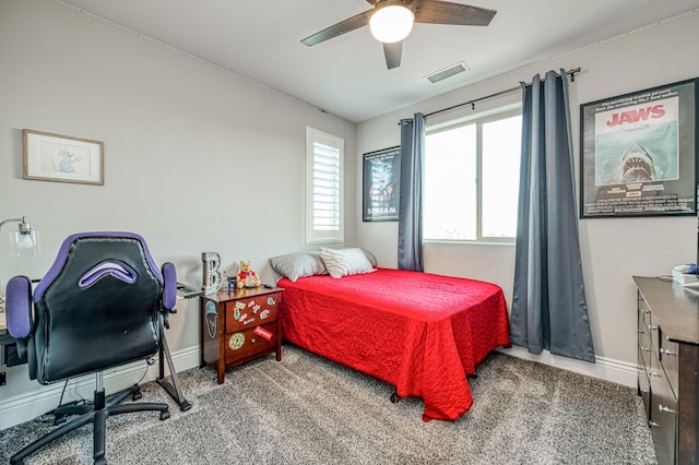 924 Orchard Hills Rd, Madera, CA 93636 - bedroom featuring multiple windows and ceiling fan