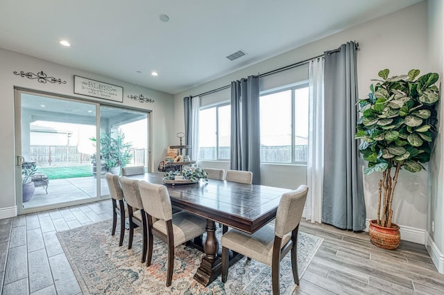 924 Orchard Hills Rd, Madera, CA 93636 - dining space featuring light wood-style flooring and recessed lighting