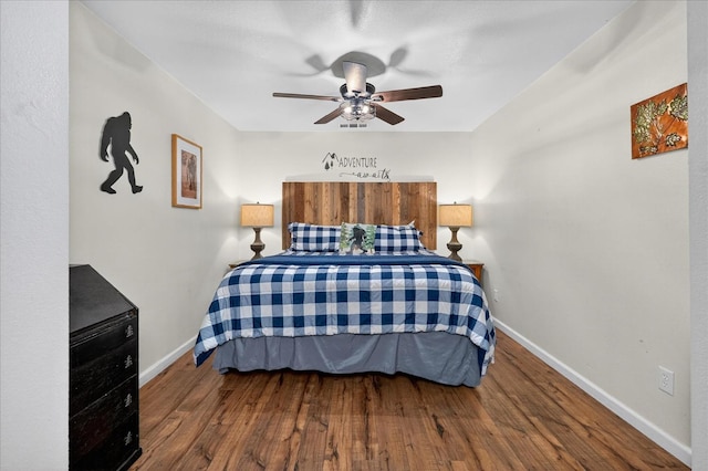 53401 Timberview Rd, North Fork, CA 93643 - bedroom with wood finished floors and ceiling fan