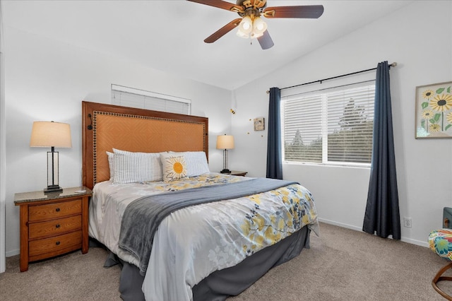 53401 Timberview Rd, North Fork, CA 93643 - carpeted bedroom featuring vaulted ceiling and a ceiling fan
