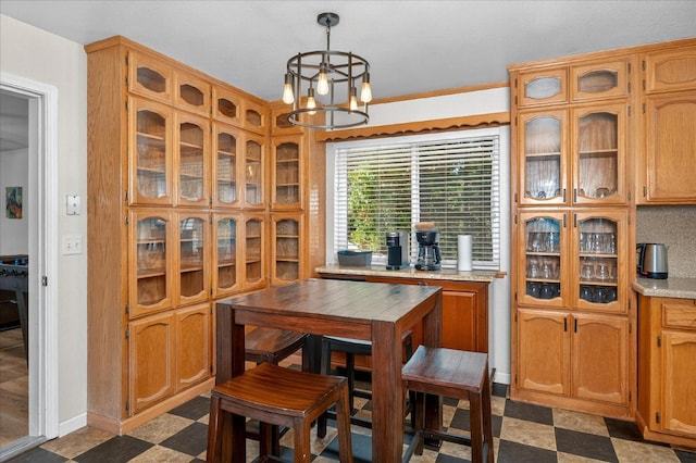 53401 Timberview Rd, North Fork, CA 93643 - dining room featuring dark floors and a chandelier
