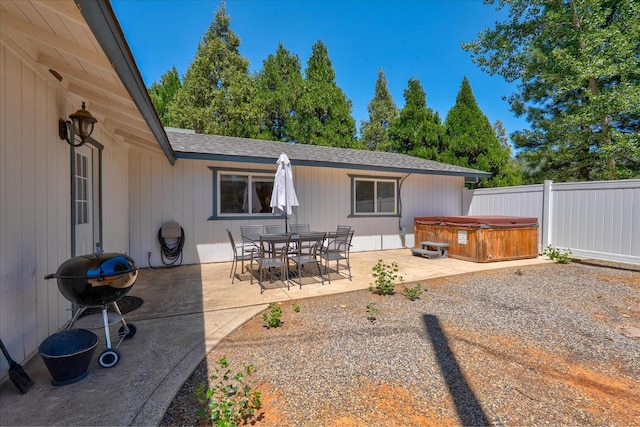 53401 Timberview Rd, North Fork, CA 93643 - view of patio / terrace with a hot tub and grilling area