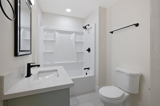 221 N Orchard St, Fresno, CA 93701 - full bathroom featuring vanity, tile patterned flooring, and shower / bathtub combination