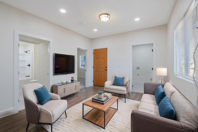 221 N Orchard St, Fresno, CA 93701 - living room with wood finished floors and recessed lighting