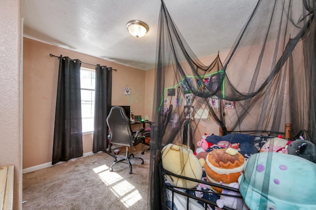 448 E Tuolumne St, Fresno, CA 93706 - carpeted office featuring a textured ceiling and baseboards
