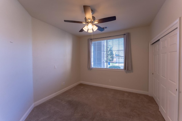 1963 Rialto Ct, Clovis, CA 93611 - unfurnished bedroom featuring carpet flooring, a closet, and a ceiling fan