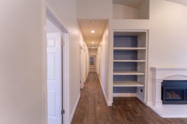 1963 Rialto Ct, Clovis, CA 93611 - corridor with dark wood-style floors and recessed lighting